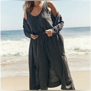 Free People Beach Bicoastal Jumpsuit Grey XS